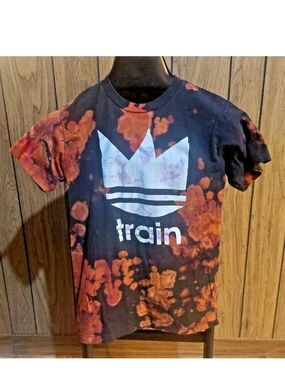 Train 2019 Summer Tour Black & Orange Tie-Dye Shirt Small Band Tee